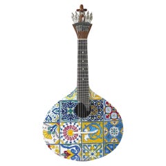 20th Century Azulejo I Walnut Wood Hand Painted, Handmade in Portugal by Malabar