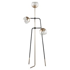 21st Century Black Widow Lamp Floor Lamp Brass Glass