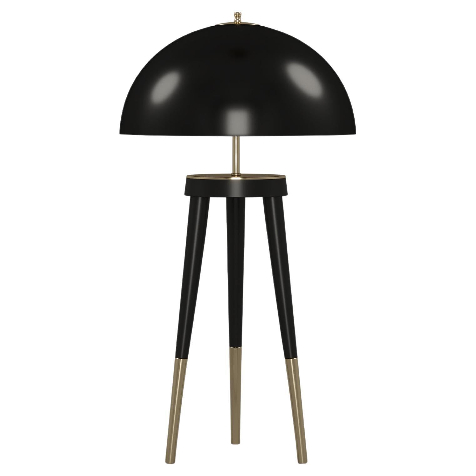 Lampe de table Brera du 21e siècle en bois et fibre de verre par Creativemary