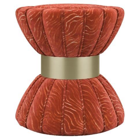 21st Century Colette Stool Cotton Velvet Copper-Plated Ring by Ottiu