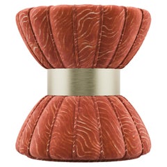 Colette-Hocker aus Baumwolle und Samt des 21. Jahrhunderts, verkupferter Ring von Ottiu