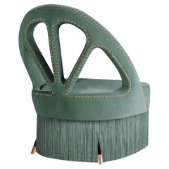 Mid-Century Modern Fringes Scarlet Armchair Made in Portugal by Ottiu
