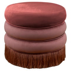 Fringes Audrey en velours de coton fabriqué au Portugal par Ottiu, style mi-siècle moderne