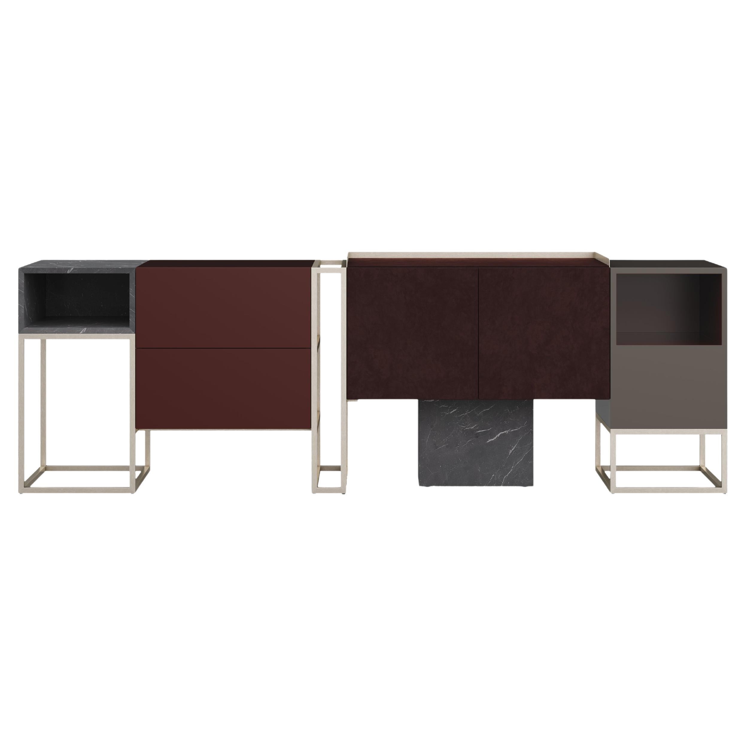 Detroit Sideboard Nussbaum 21. Jahrhundert  Hergestellt in Portugal von Porus Studio