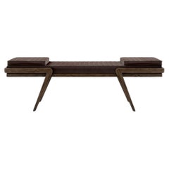 21st Century Milton Bench Walnut Wood