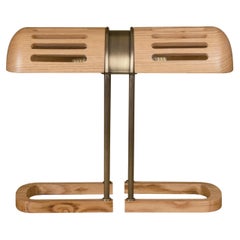 21st Century Turing Table Lamp Walnut Wood Made in Portugal by Wood Tailors Club