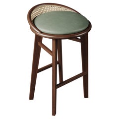 21st Century Brummell Bar Stool Walnut Wood Handmade in Portugal by Wood Tailors