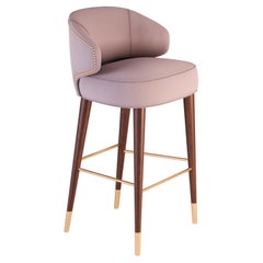 Mid-Century Modern Tippi Bar Chair Wood Handmade in Portugal by Ottiu
