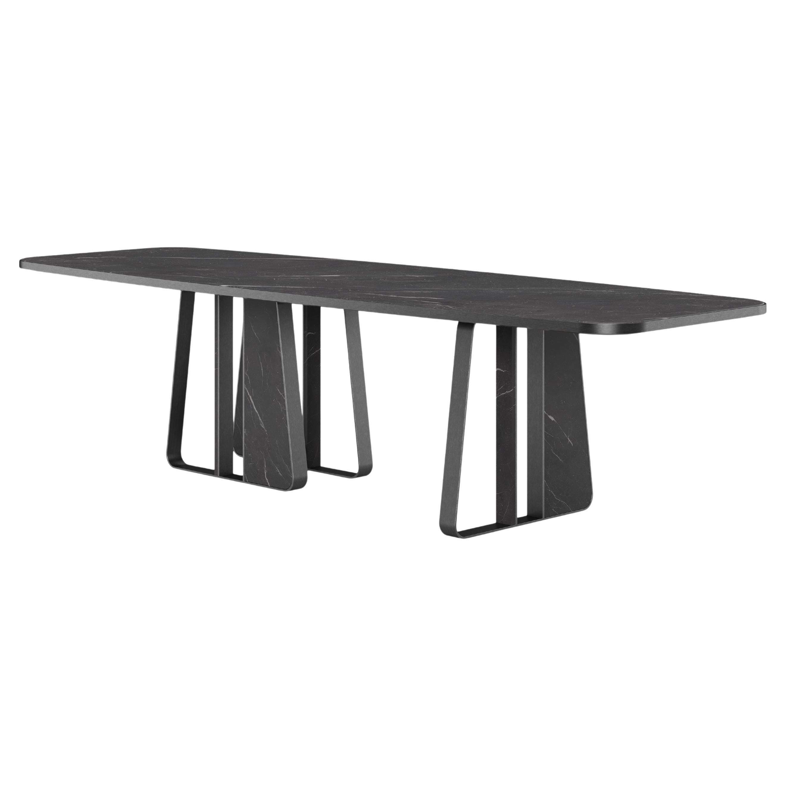 21st Century Kenai Dining Table Marble Steel. Made in Portugal by Porus Studio
