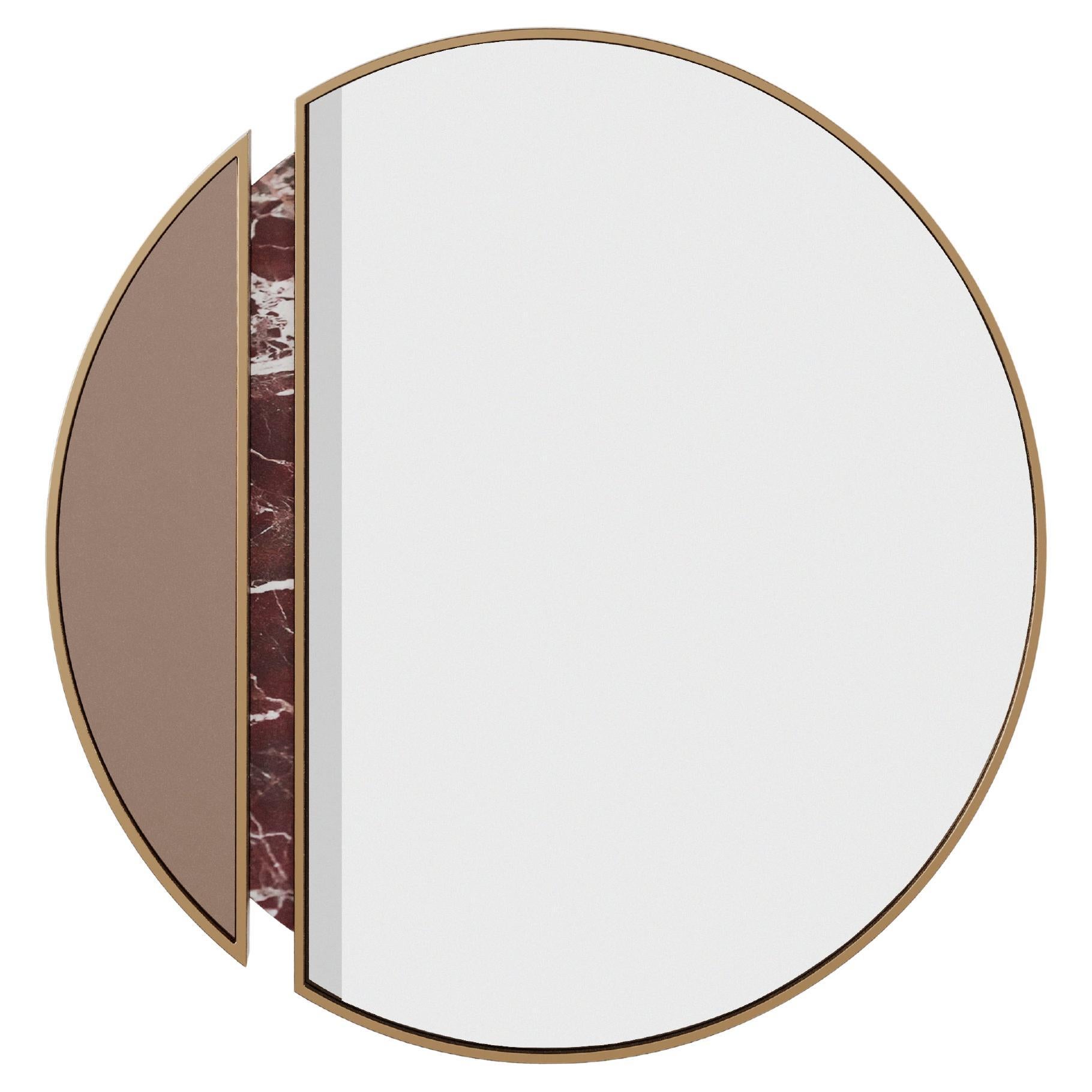 Miroir Alaska en laiton poli fabriqué au Portugal par Porus Studio en vente
