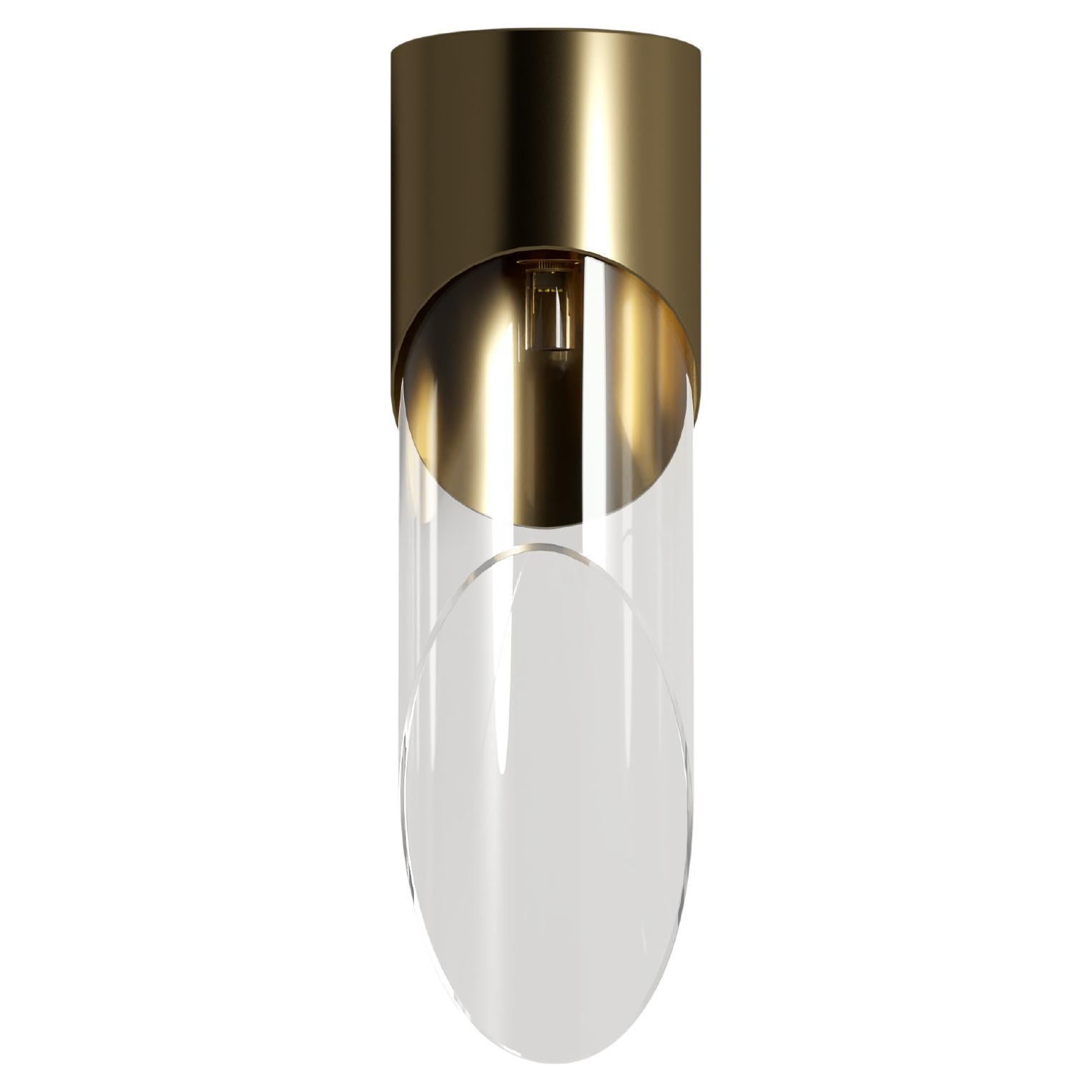 Lampe murale Bamboo II du 21e siècle en laiton et verre fabriquée au Portugal par Creativemary