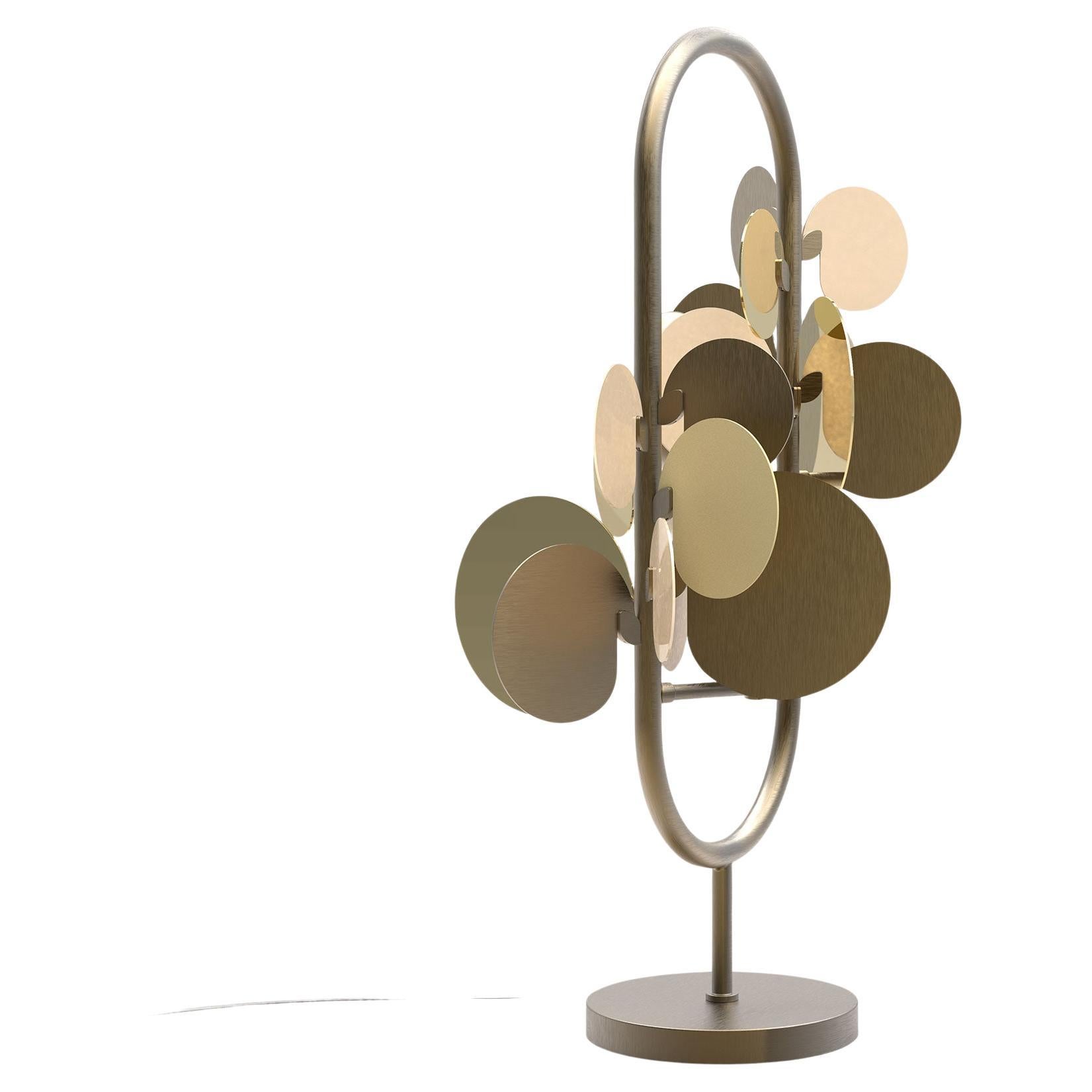 Portuguese 21st Century Brass Hera Table Lamp For Sale
