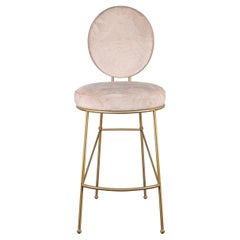 Chaise de bar Brigid moderne du milieu du siècle en acier inoxydable fabriquée au Portugal par Ottiu