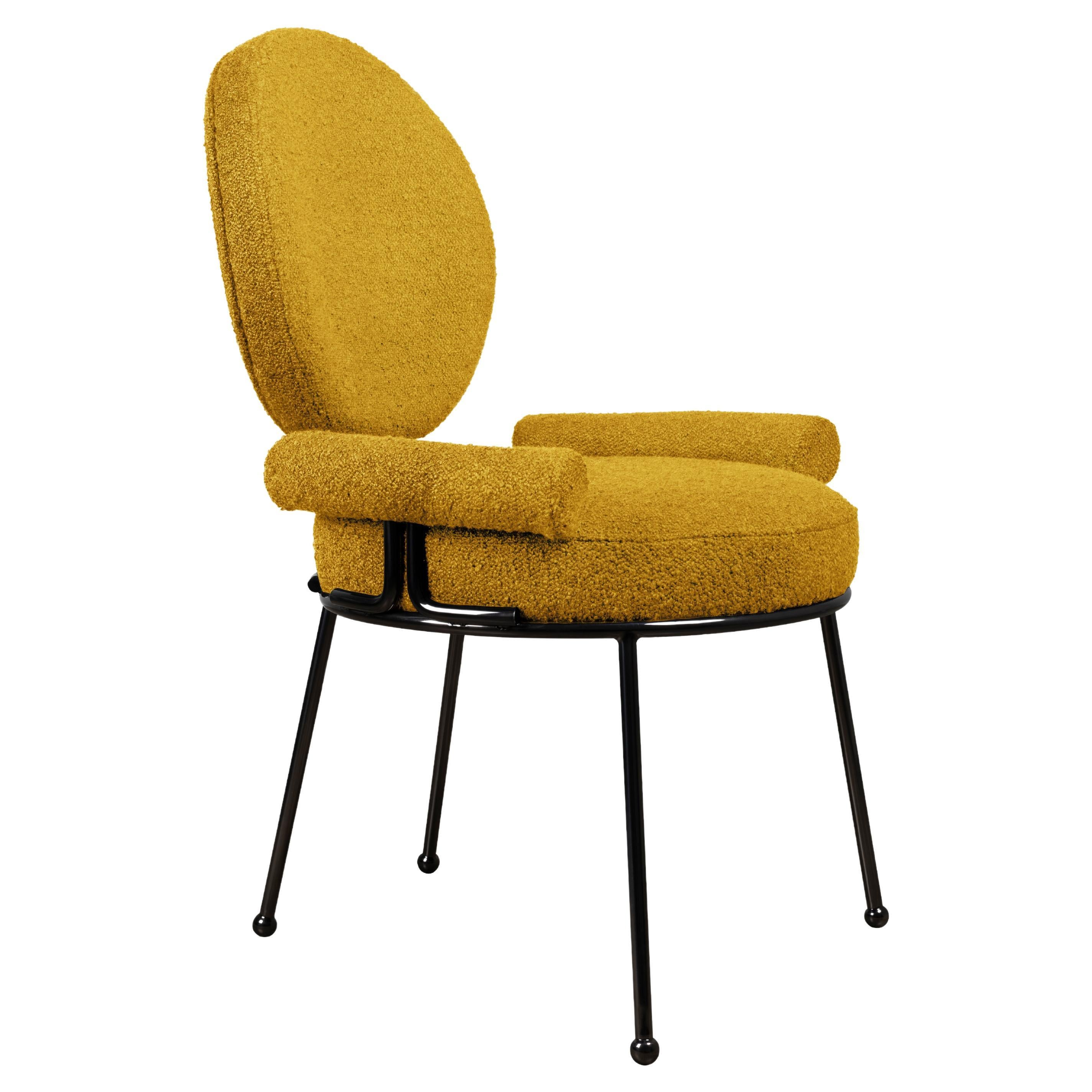 Mid-Century Modern Brigid II Dining Chair Steel Made in Portugal by Ottiu