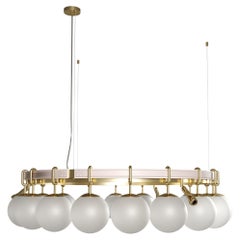 Lampe à suspension perlée du 21e siècle en laiton et verre fabriquée au Portugal par Creativemary