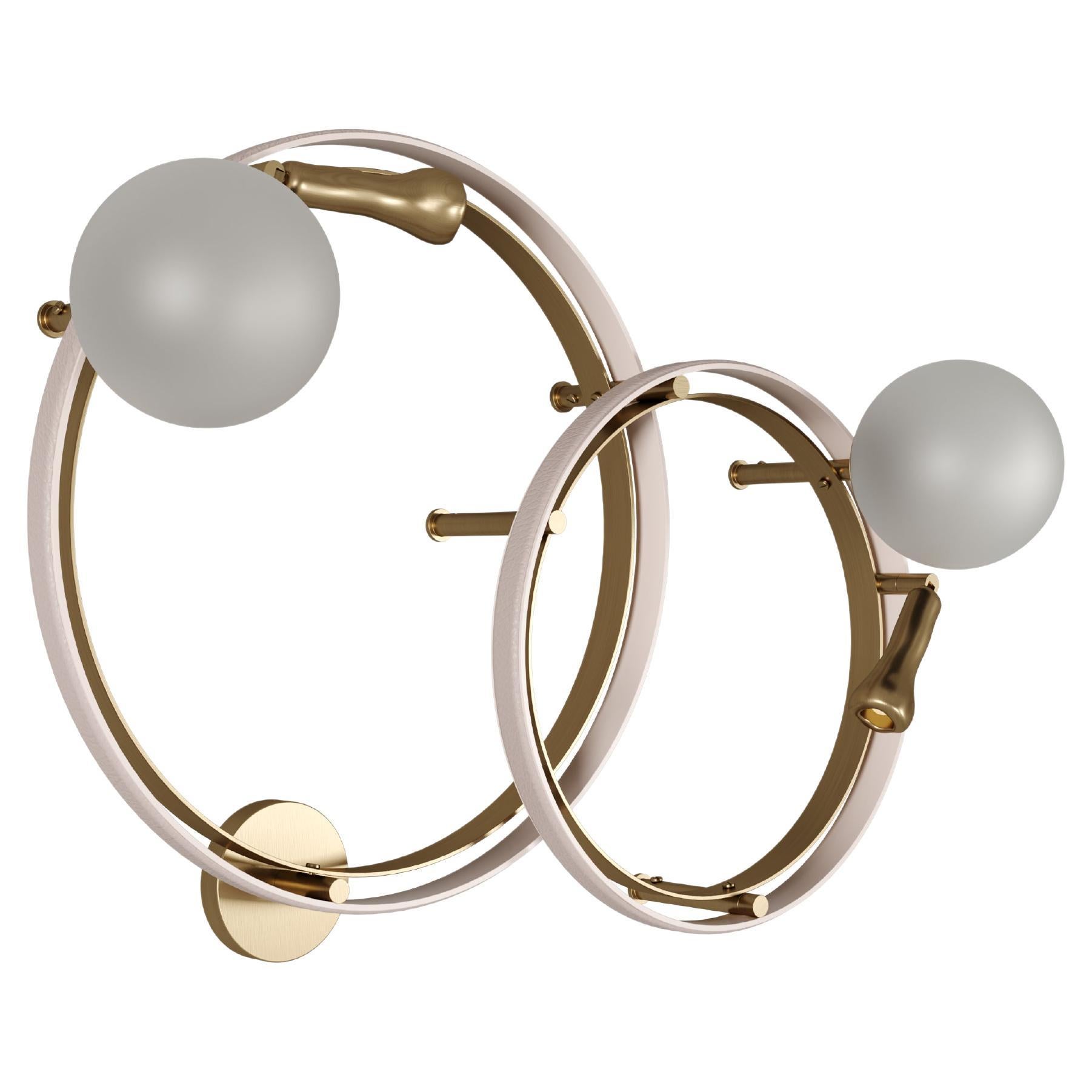 21st Century Pearl Wall Lamp Set Brass By Creativemary For Sale