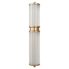 21st Century Miami Wall Lamp Brass Fluted Glass Made in Portugal by Creativemary