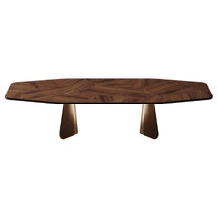 Mesa de comedor Boston Siglo XXI Madera Mármol Fabricada en Portugal por Porus Studio