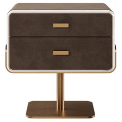 21st Century Phoenix Bedside Table Brass Made in Portugal by Porus Studio