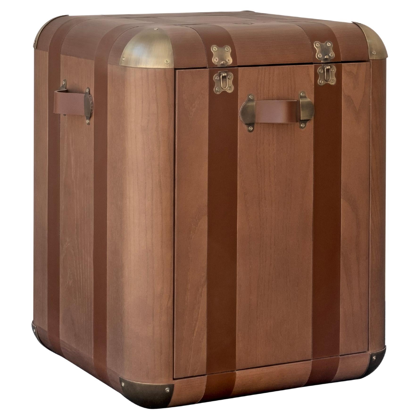 Table d'appoint Burke style tronc fabriquée à la main au Portugal par Wood Tailors en vente