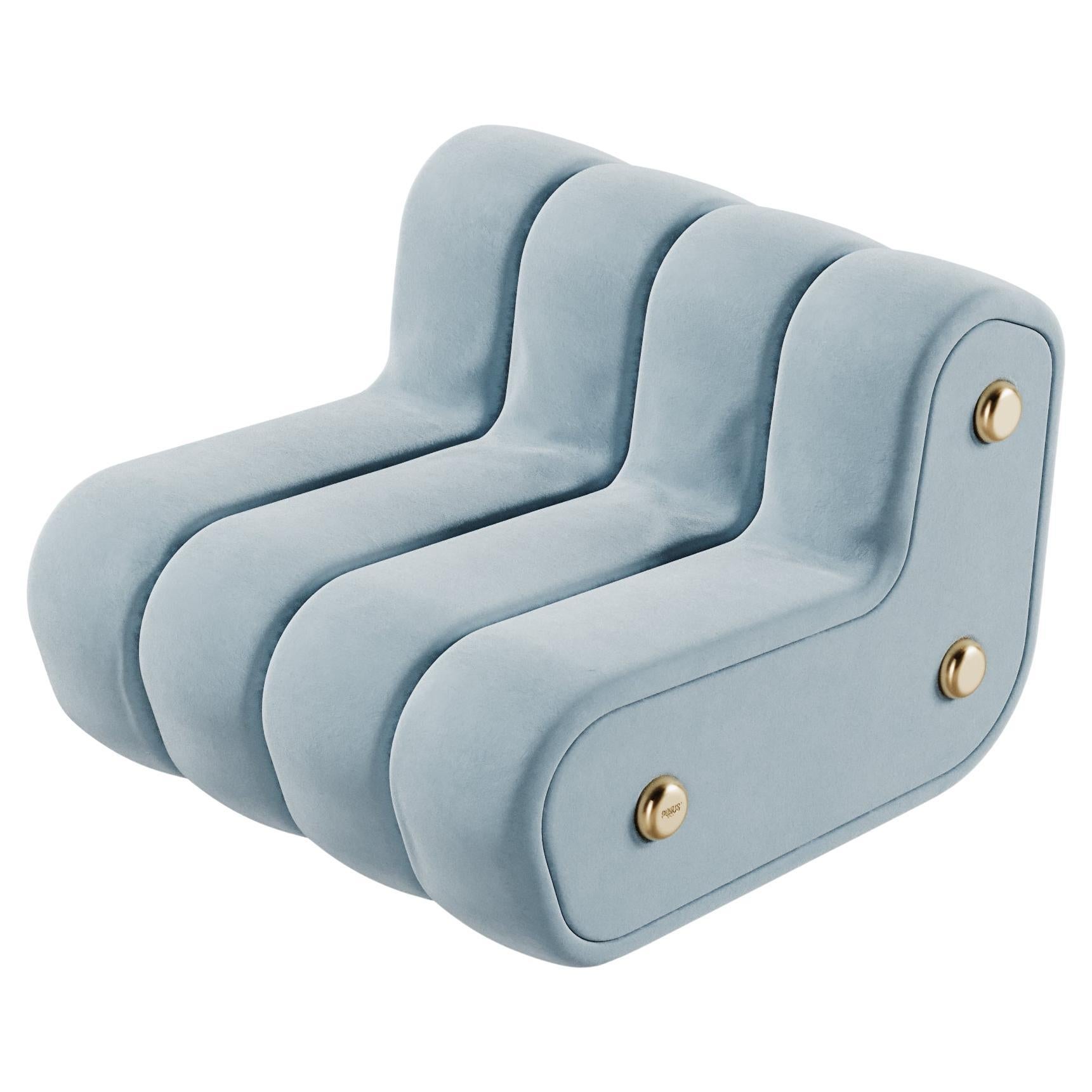 Sillón Dakota Siglo XXI Nobuck Latón Fabricado en Portugal por Porus Studio