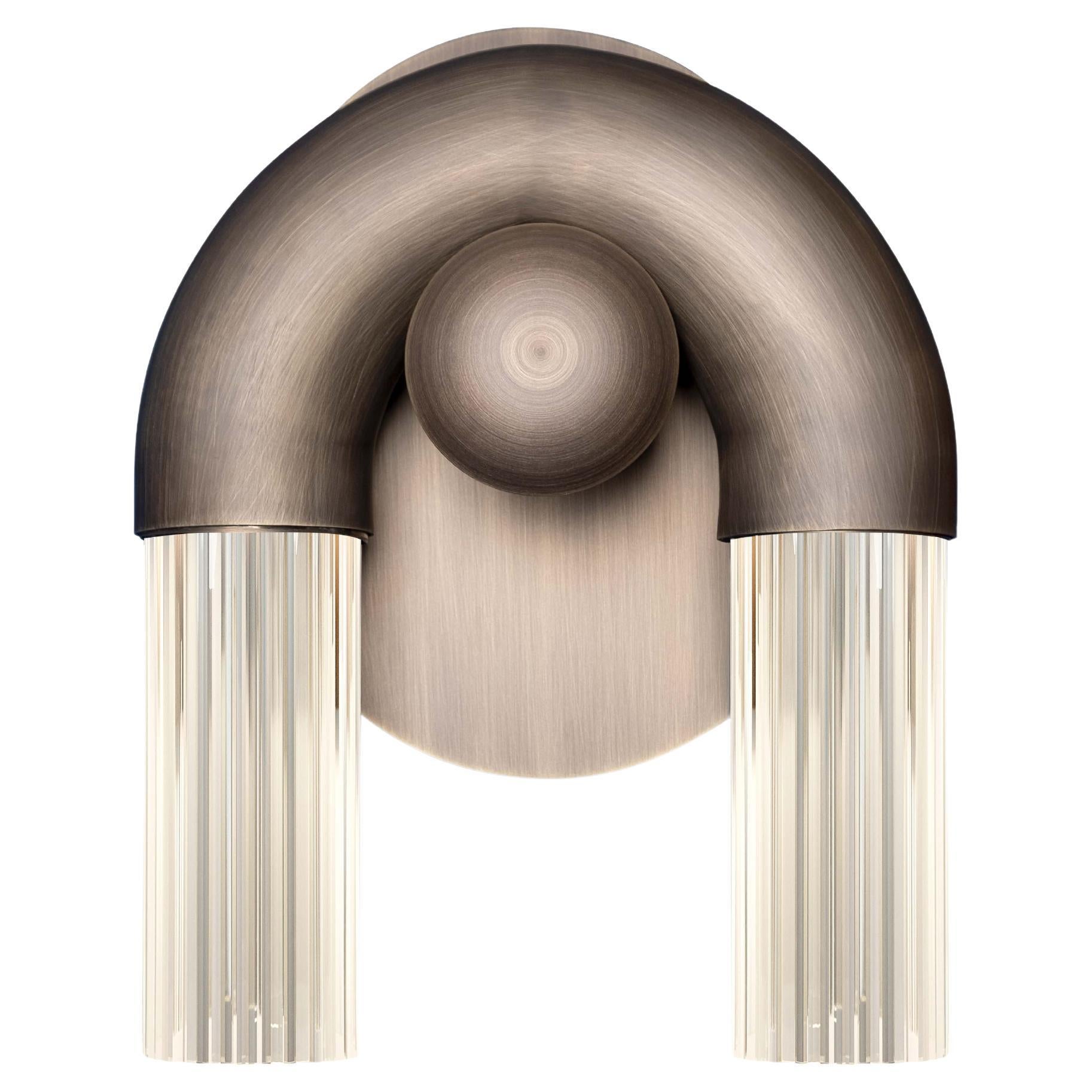 Lampe murale Silo du 21e siècle en acier inoxydable et verre par Creativemary en vente