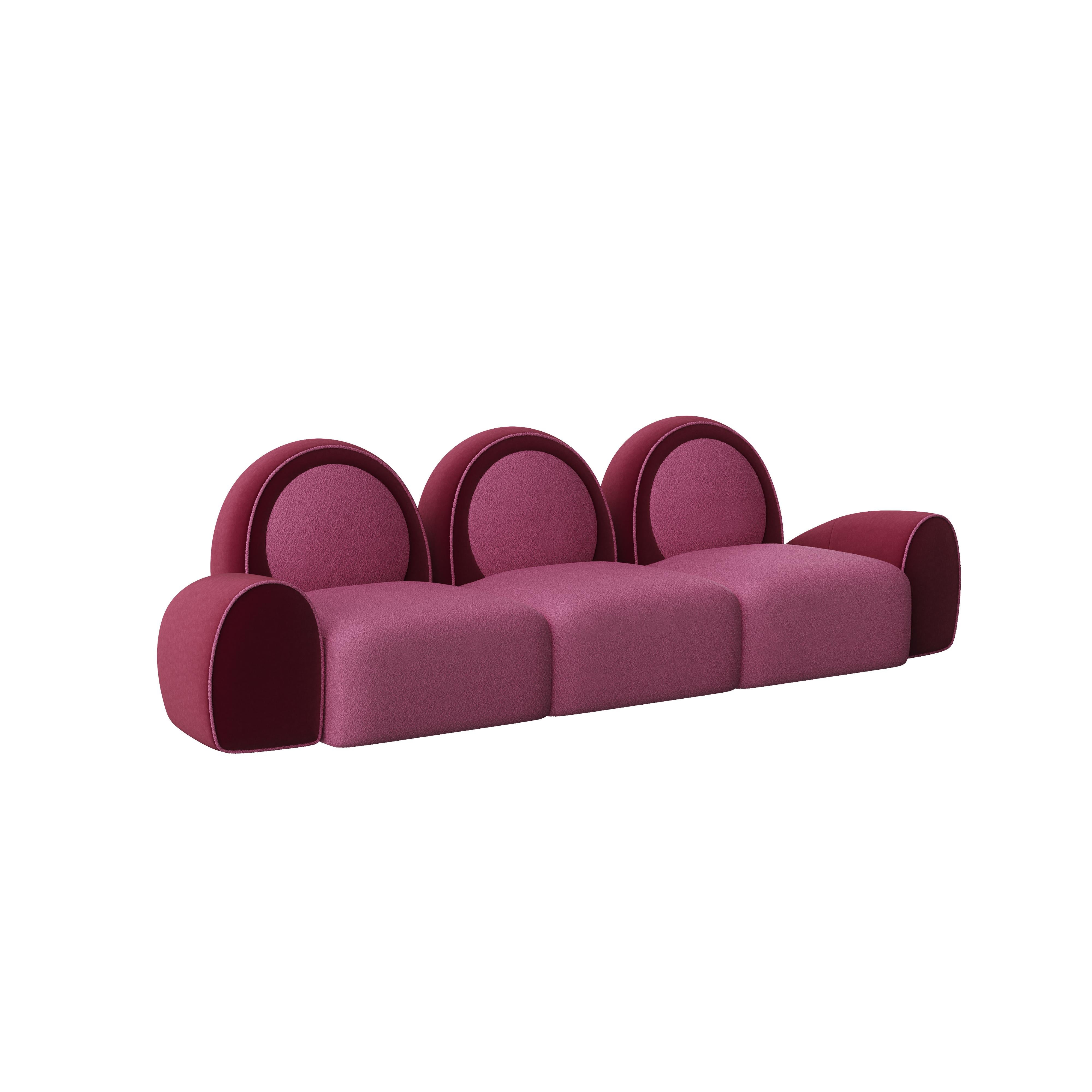 Sofá modular Simone Siglo XXI Terciopelo de algodón Made in Portugal by Ottiu en Nuevo estado para la venta en RIO TINTO, PT
