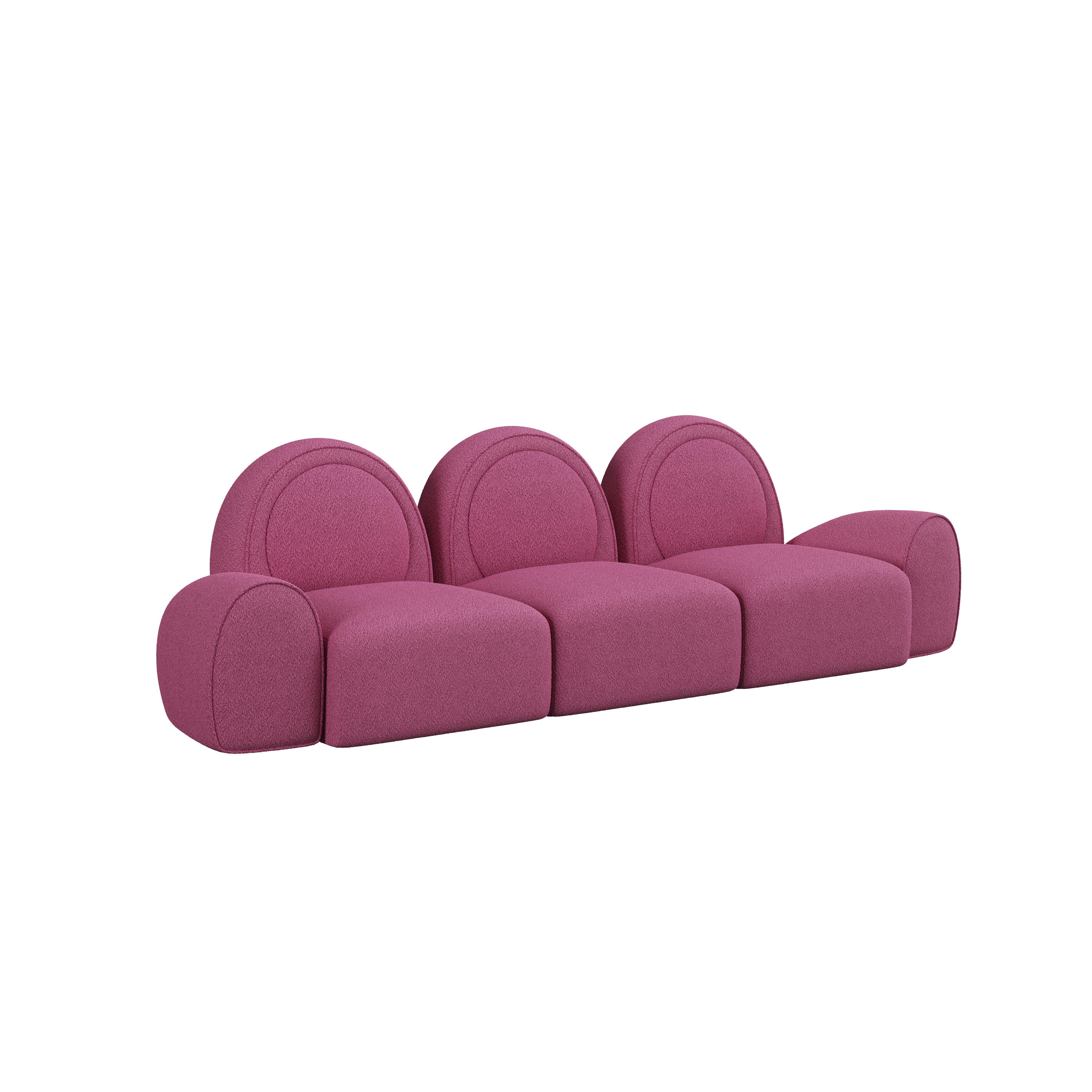 Sofá modular Simone Siglo XXI Terciopelo de algodón Made in Portugal by Ottiu Portugués en venta