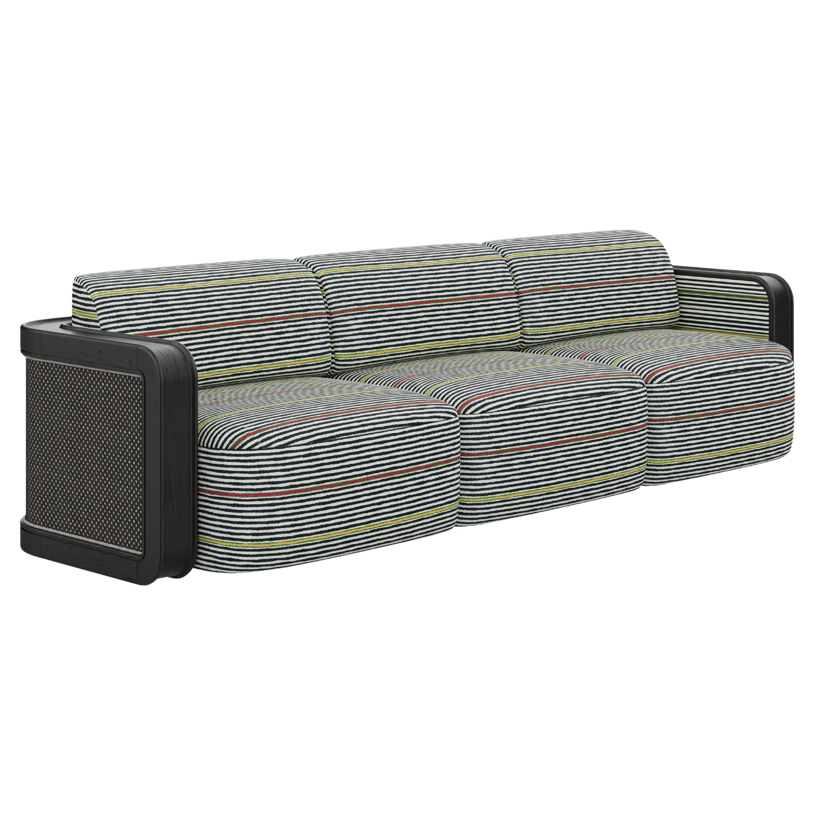 21st Kimberley Striped Sofa Elitis, Handmade in Portugal by Wood Tailors