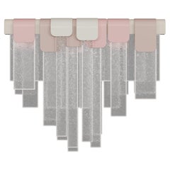Lampada da parete Frostlight in ottone con vetro artigianale Made in Portugal di Creativemary