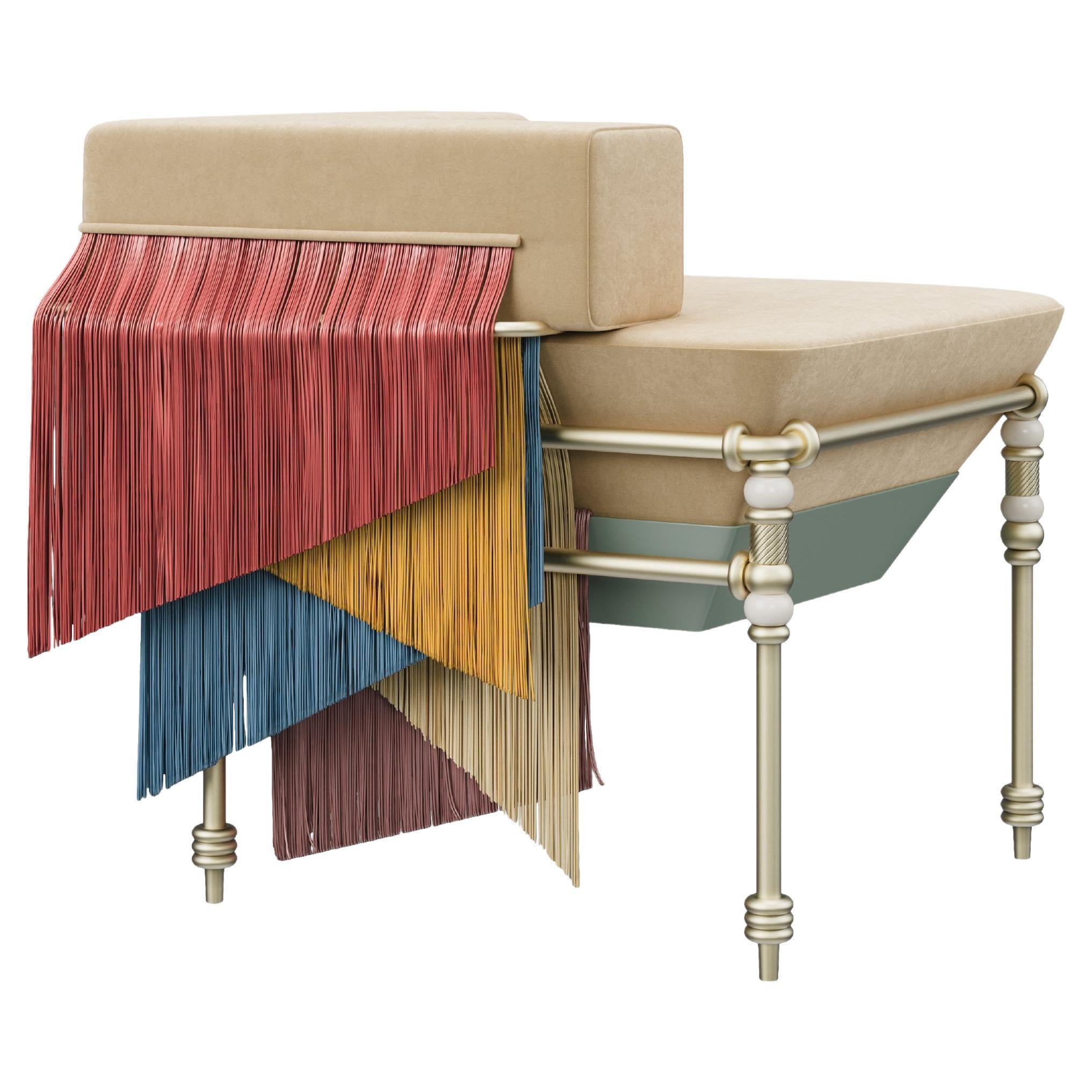 Sedia con frange Seraphine della 21st Century New Collection &New Made in Portugal di Ottiu