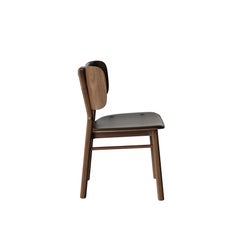 Arthur Dining Chair Walnut Leather Brass Made in Portugal by Wood Tailors Club