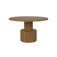 Stuart I Dining Table Walnut Brass Handmade in Portugal by Wood Tailors Club