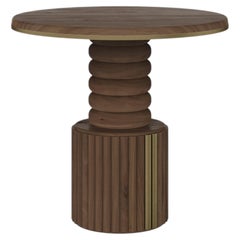 Stuart II Dining Table Walnut Brass Handmade in Portugal by Wood Tailors Club