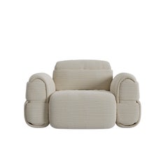 Elsa Modular Armchair Zinc Textiles Kowloon Oyster Made in Portugal by Ottiu
