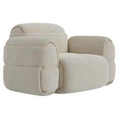 Elsa Modular Armchair Zinc Textiles Kowloon Oyster Made in Portugal by Ottiu
