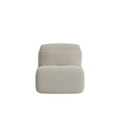 Elsa Modular Armless Chair Zinc Textiles Kowloon Handmade in Portugal by Ottiu