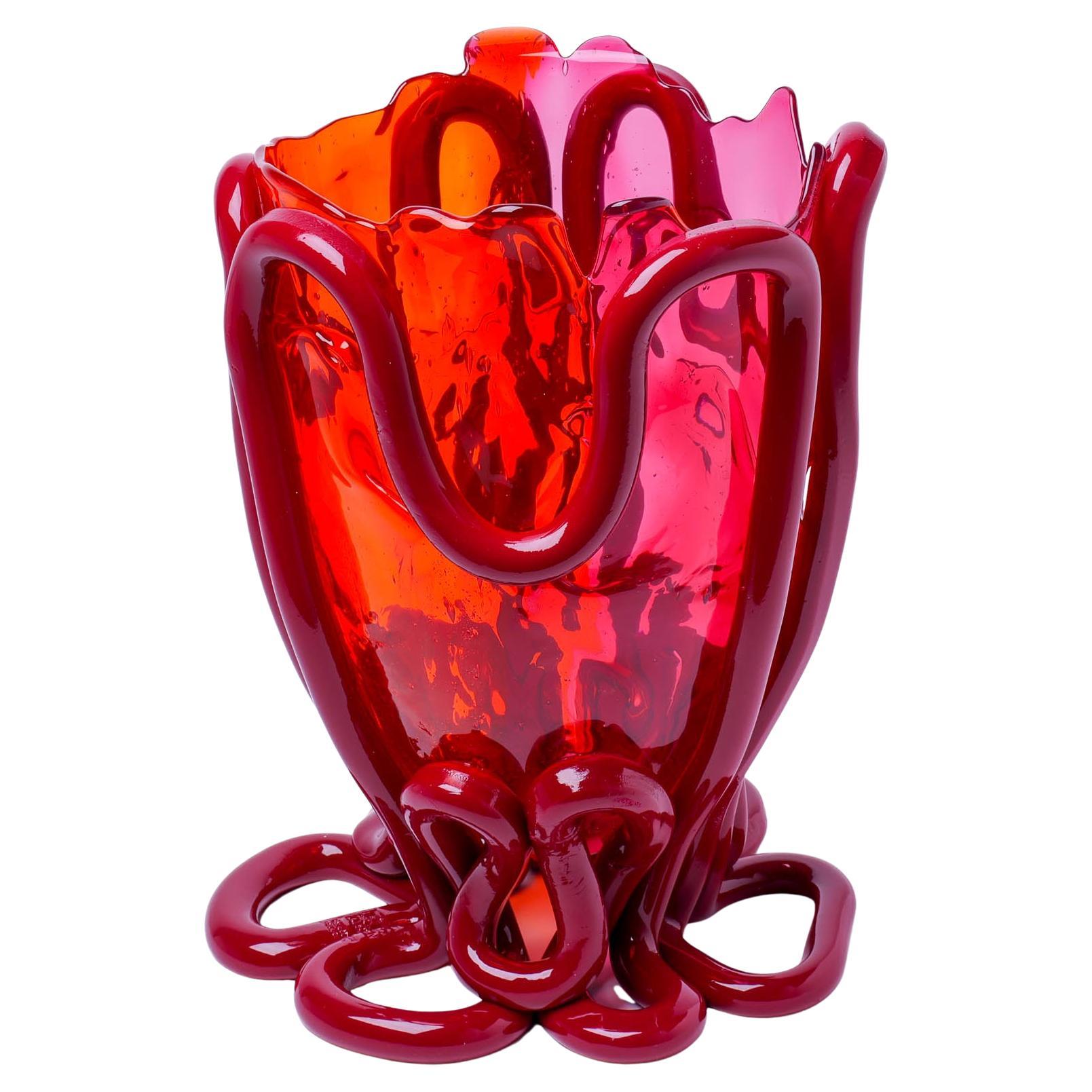 Contemporáneo Gaetano Pesce Florero XL Verano Indio Resina Fucsia Naranja Burdeos en venta