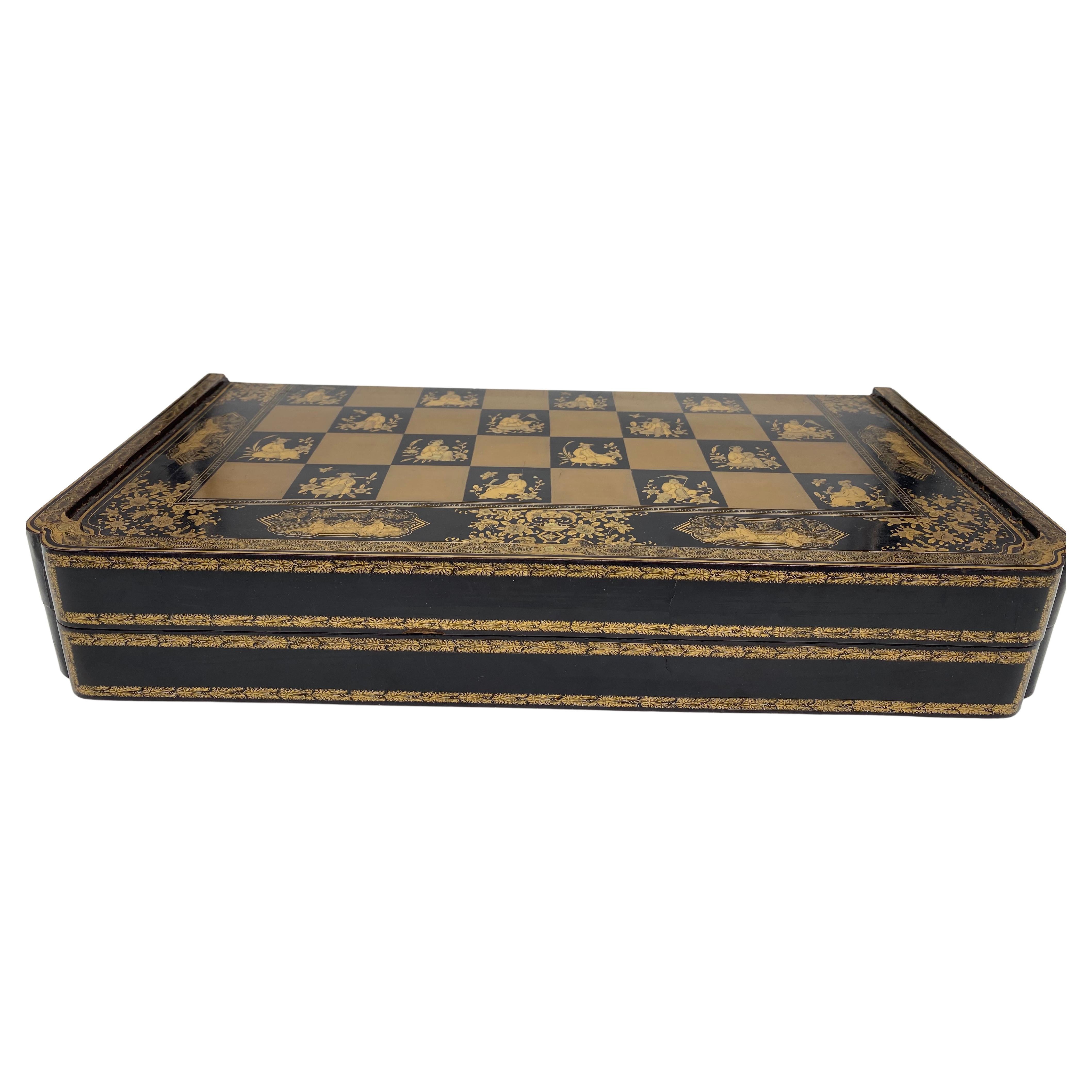 19th Century Chinese Lacquer Gaming Board