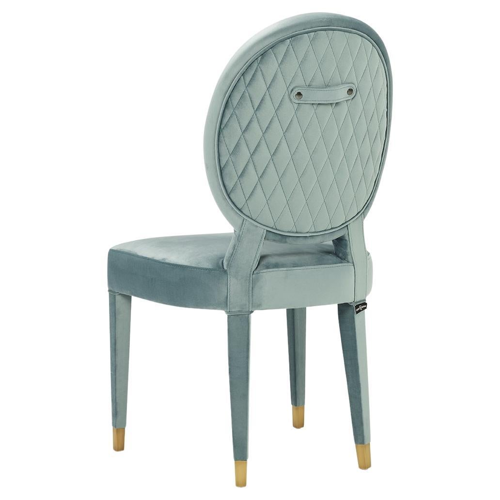 AUREA Dining Chair in Blue Velvet