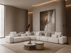 Serenity Modular Sofa, Made-to-Order, Fabric or Leather, Modern Design