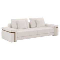 GILD Contemporary Modular Sofa Featuring Brushed Antique Brass