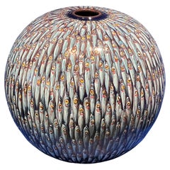 Ceramic Moon Jar by Bottega Vignoli (30cm diameter) Hand-Painted Majolica Italy