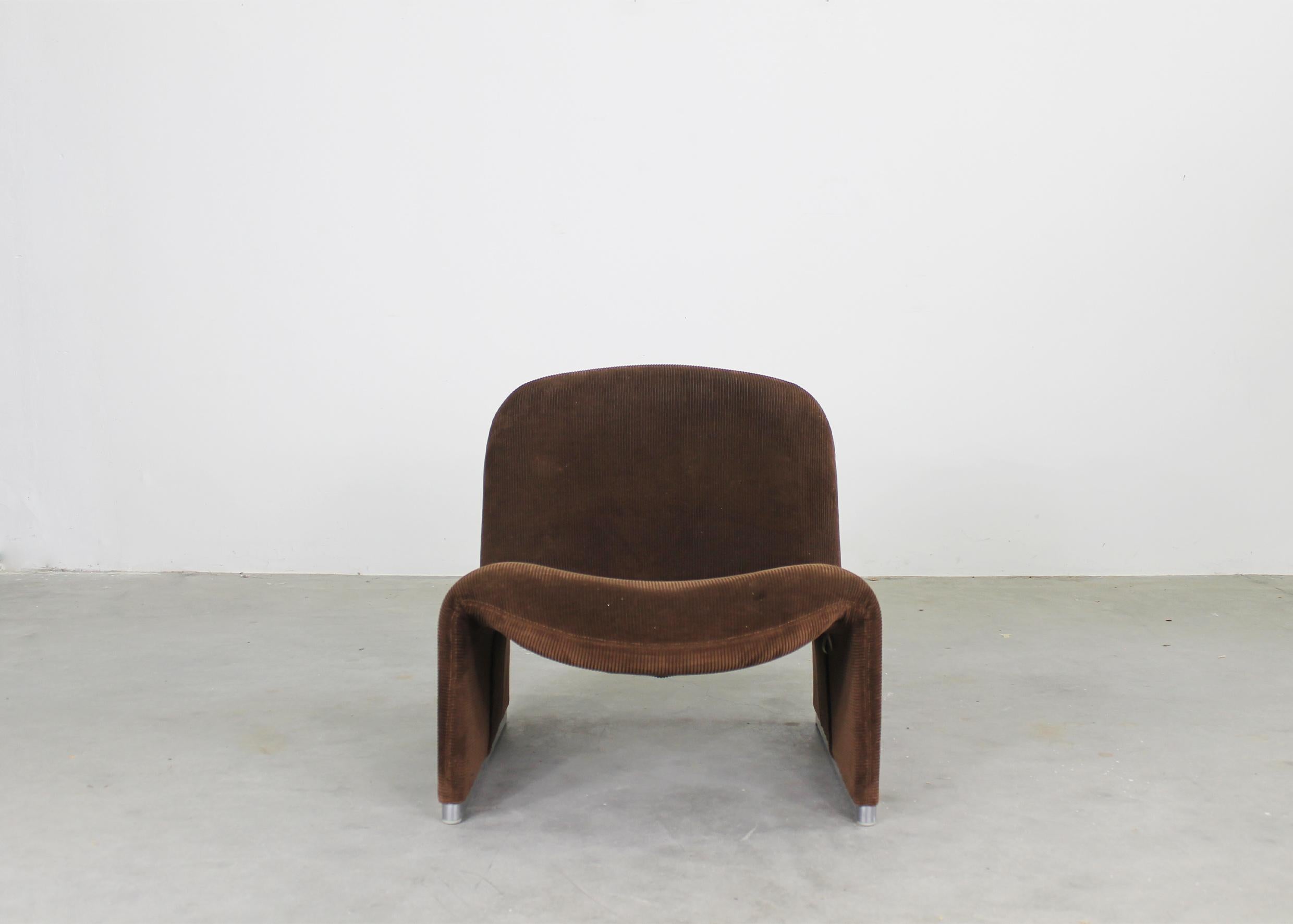 Mid-Century Modern Giancarlo Piretti Set of Three Dark Brown Alky Chairs by Anonima Castelli 1970s For Sale