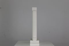 Vaso Ettore Sottsass Y15 in ceramica smaltata bianca, serie Yantra, Poltronova, anni '70