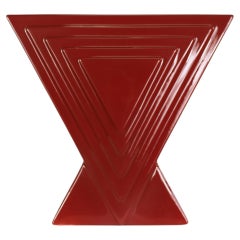 Ettore Sottsass Y29 Vase in Red Enameled Ceramic Yantra Series Poltronova 70s