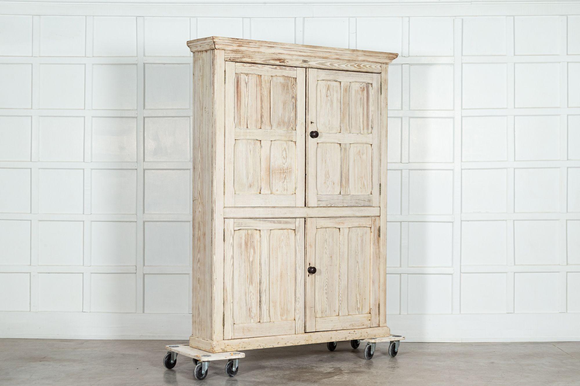 Bleached Pine Housekeepers Cupboard For Sale 1