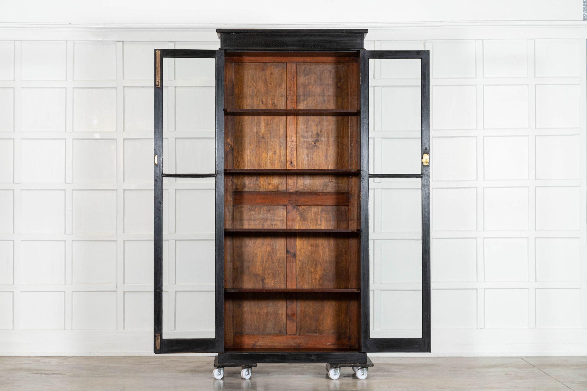 Mobile libreria in Oak inglese del 19° secolo con vetro In condizioni buone in vendita a Staffordshire, GB