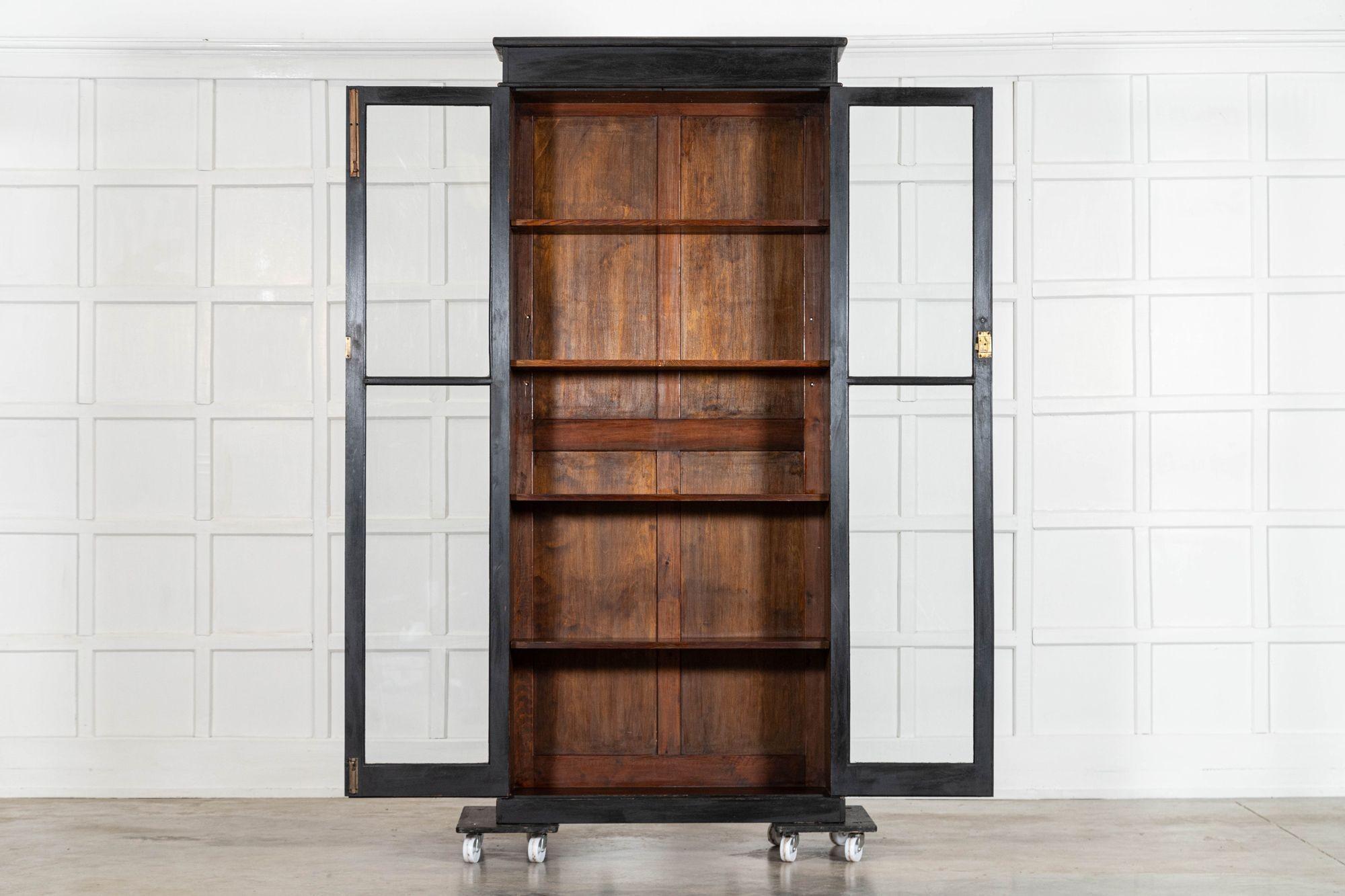 Mobile libreria in Oak inglese del 19° secolo con vetro In condizioni buone in vendita a Staffordshire, GB
