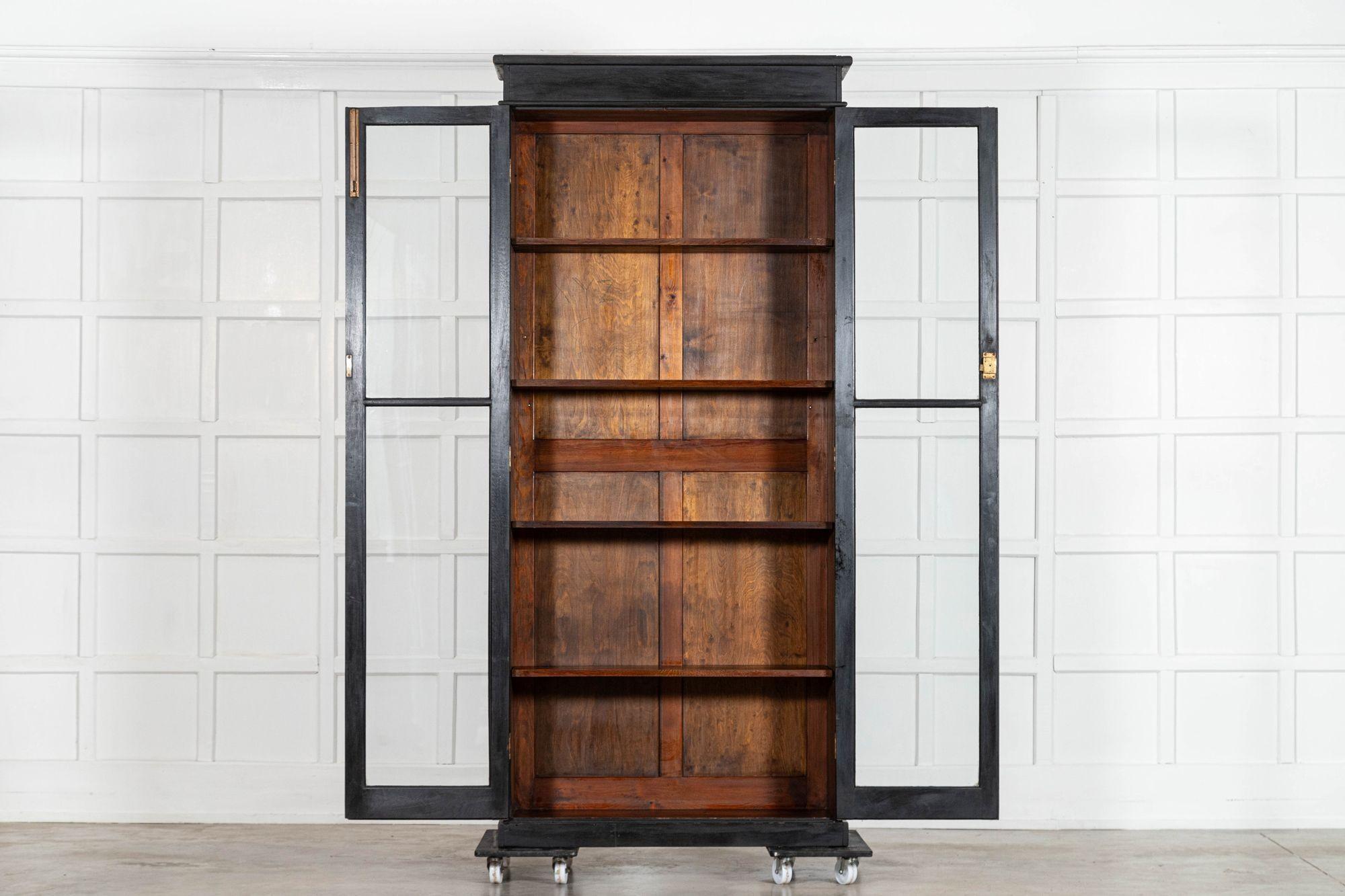 Mobile libreria in Oak inglese del 19° secolo con vetro In condizioni buone in vendita a Staffordshire, GB